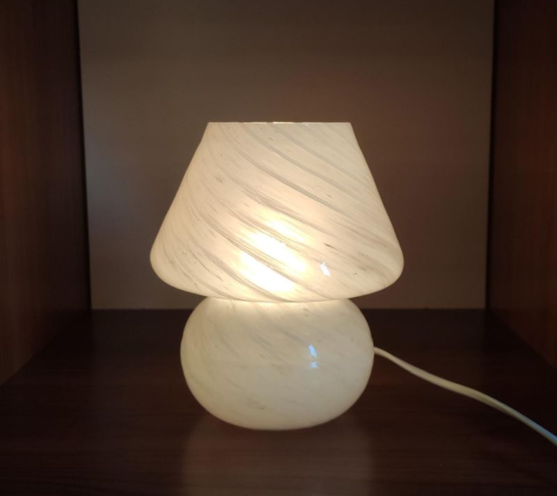 Italian Murano Glass Mushroom Table Lamp