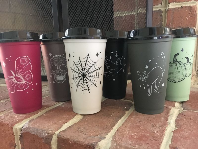 starbucks halloween travel mug