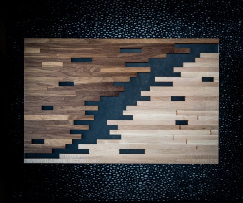 Clear Epoxy Pixelated Coffee Table by Zac Builds