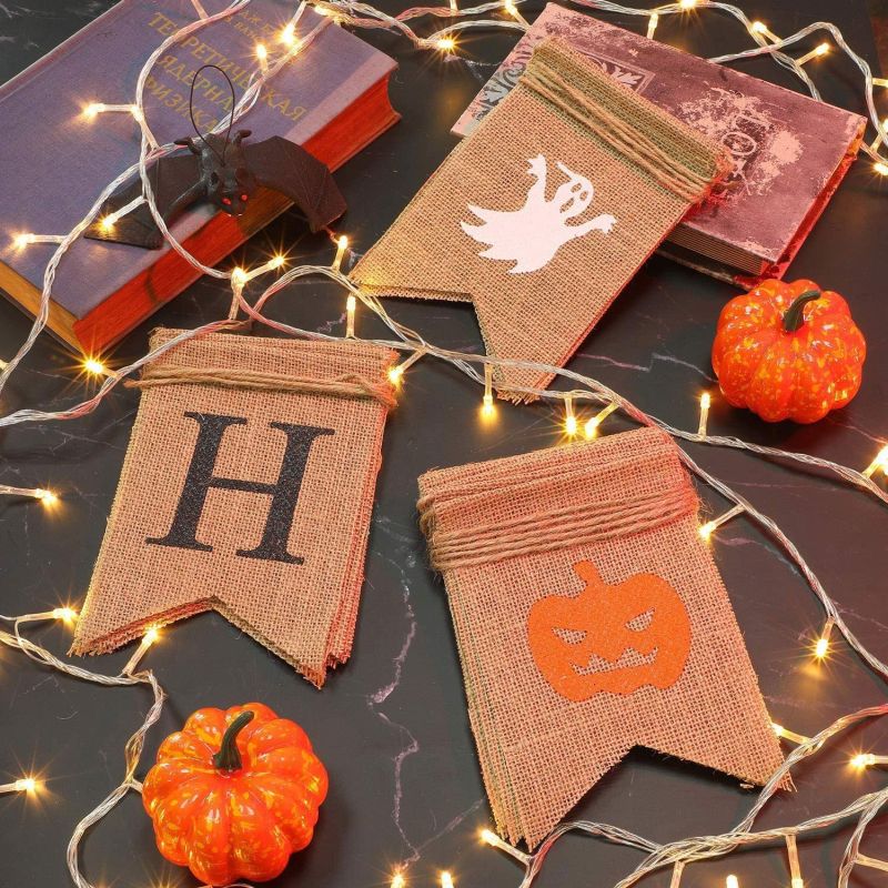 Burlap Halloween Garland