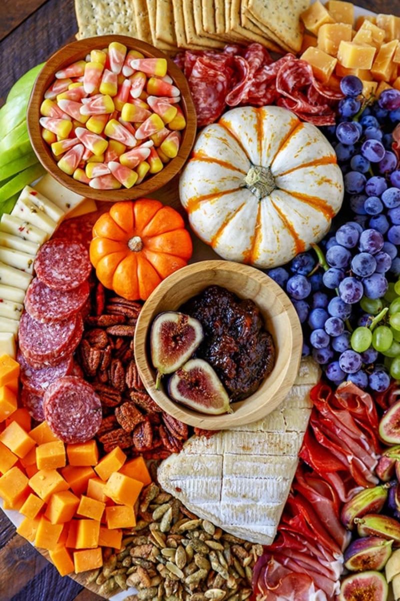 colorful Halloween Grazing Board