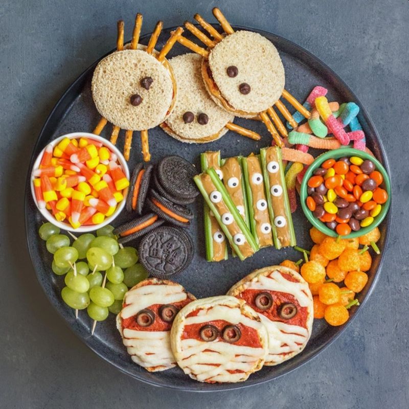 Halloween Grazing Boards with Monstrous treats