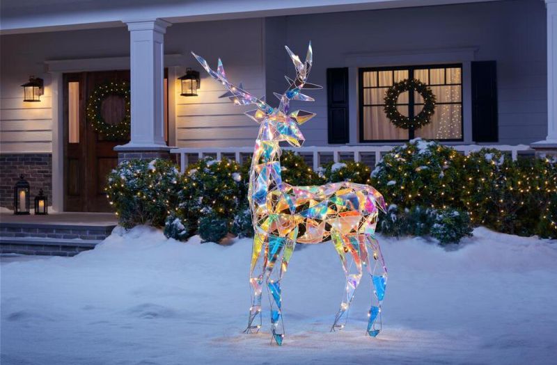 LifeSized Iridescent Reindeer Christmas Decoration is Must Have