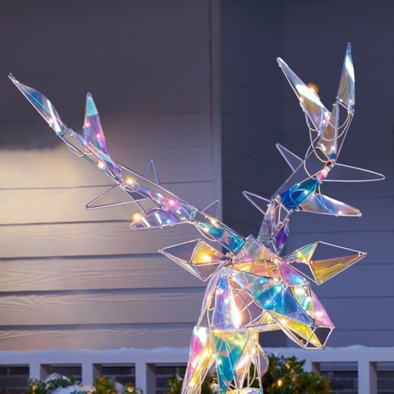 LifeSized Iridescent Reindeer Christmas Decoration is Must Have