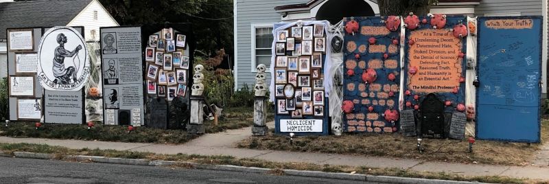 Matthew Warshauer’s 2020 Halloween Display Focuses on COVID-19 and Black Lives Matter 