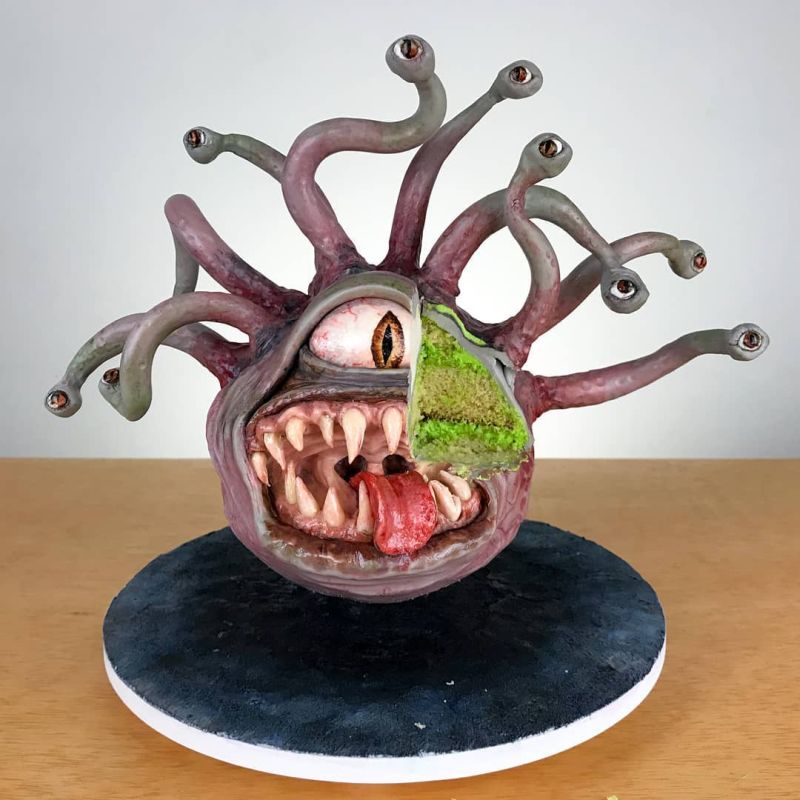 Natalie Sideserf Sculpts Realistic Beholder Cake