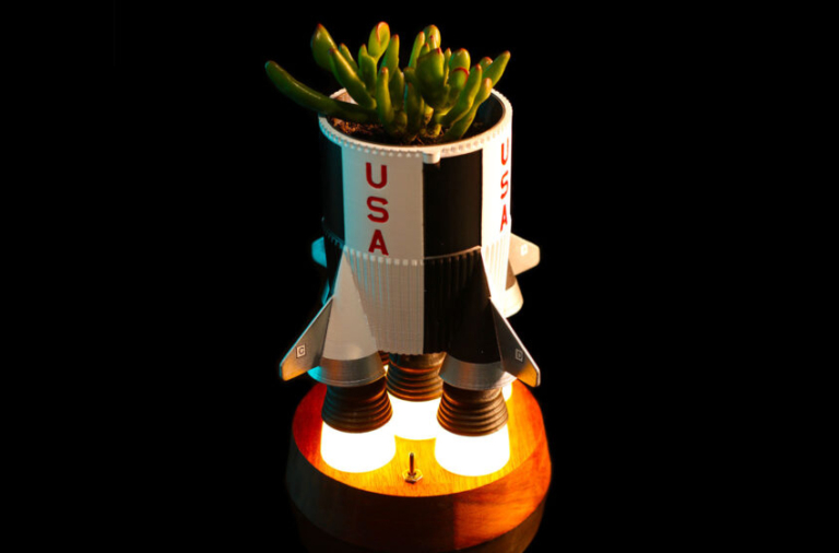 This 3d Printed Saturn V Rocket Planter Is Super Unique