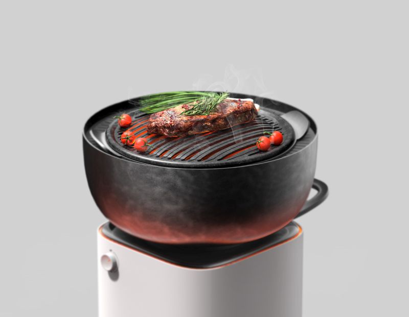 This Charcoal Grill is Designed for Smokeless Indoor BBQ Sessions 