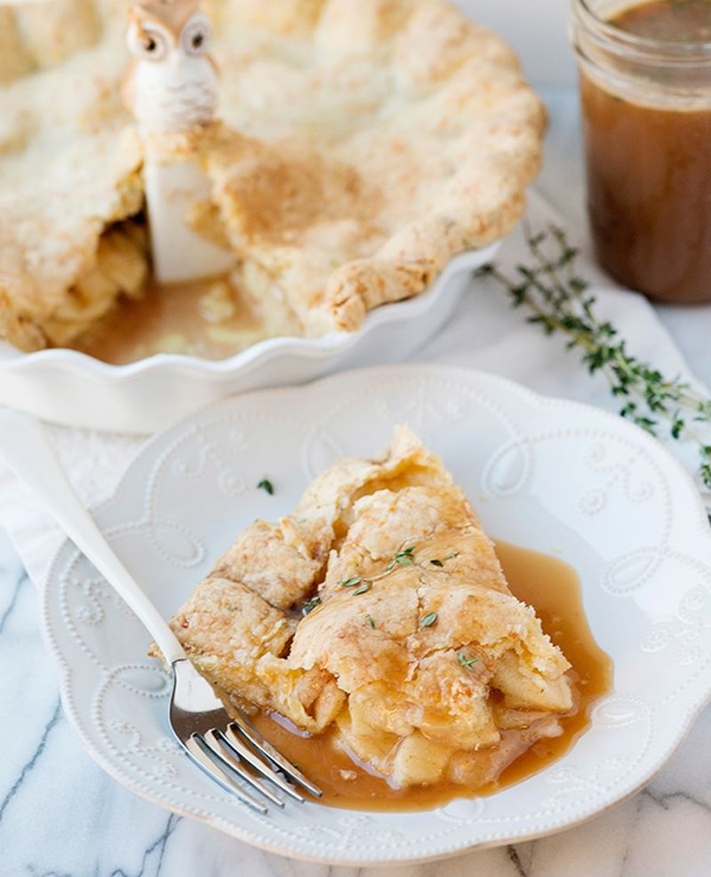 Apple Pie with Cheddar Thyme Crust