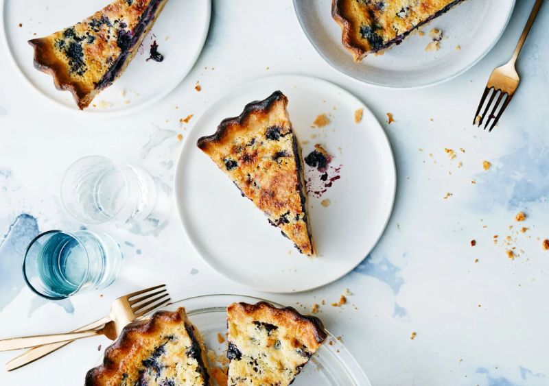 Blueberry-Buttermilk Chess Thanksgiving Pie 