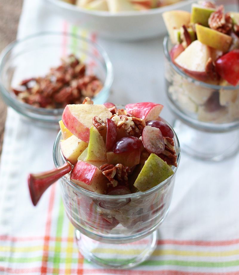 Fruit Salad with Cinnamon Greek Yogurt Dressing