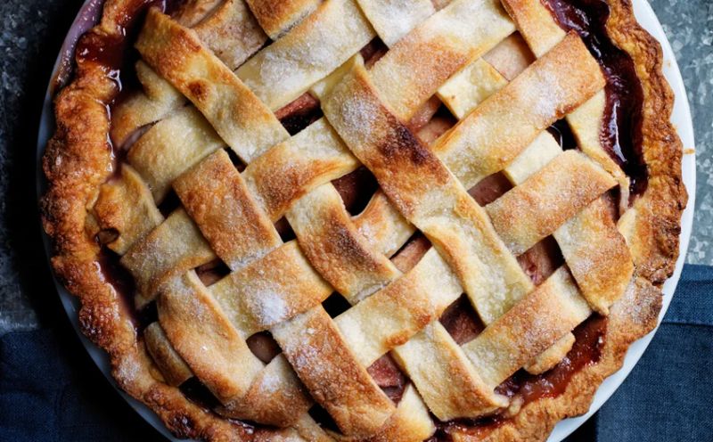 Pear Pie with Red Wine and Rosemary