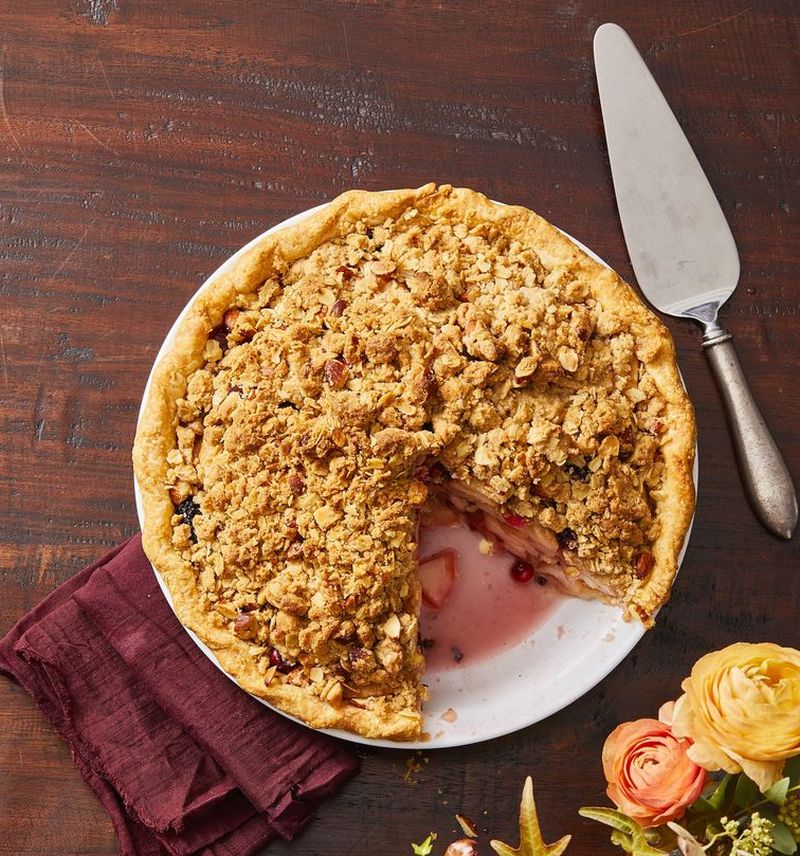 Pear and Berry Crumb Pie