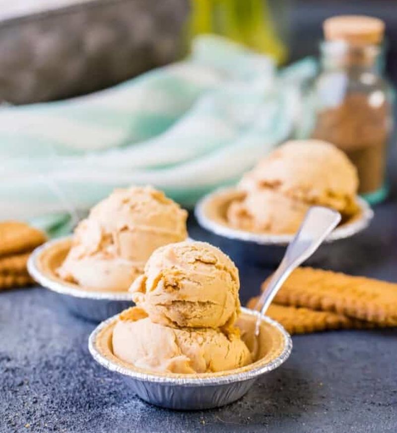 Pumpkin Ice Cream dish for thanksgiving