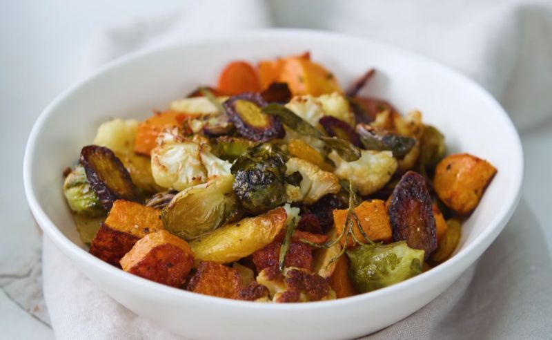 Roasted Vegetables with Fresh Herbs thanksgiving sides 