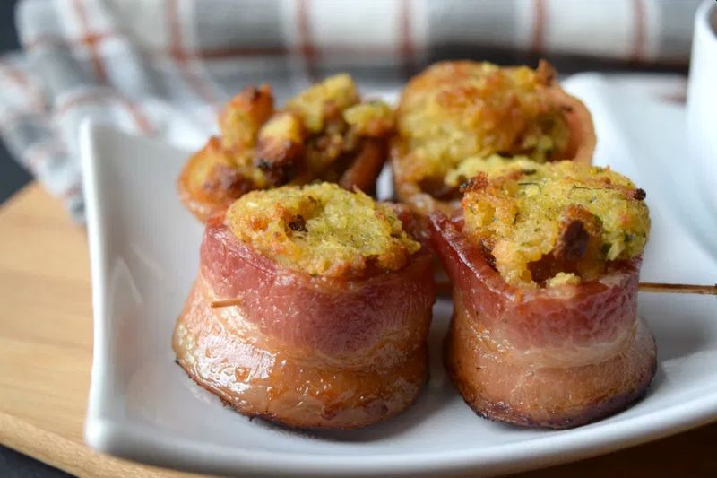 Bacon-Wrapped Stuffing Bites