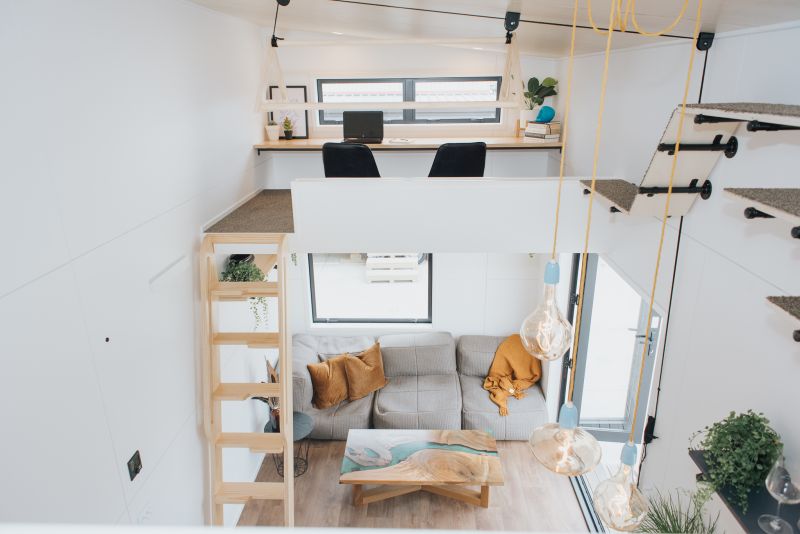 This Tiny House has Cat-Friendly Interiors and Two Lofts 