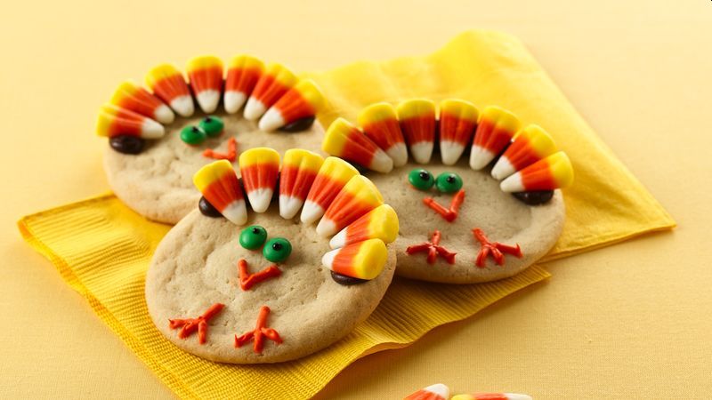 Turkey Cookies dessert for thanksgiving 