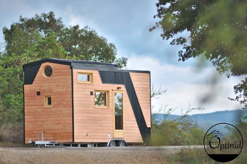 Optinid Builds Tiny House with Sliding Roof for Marie & Ange