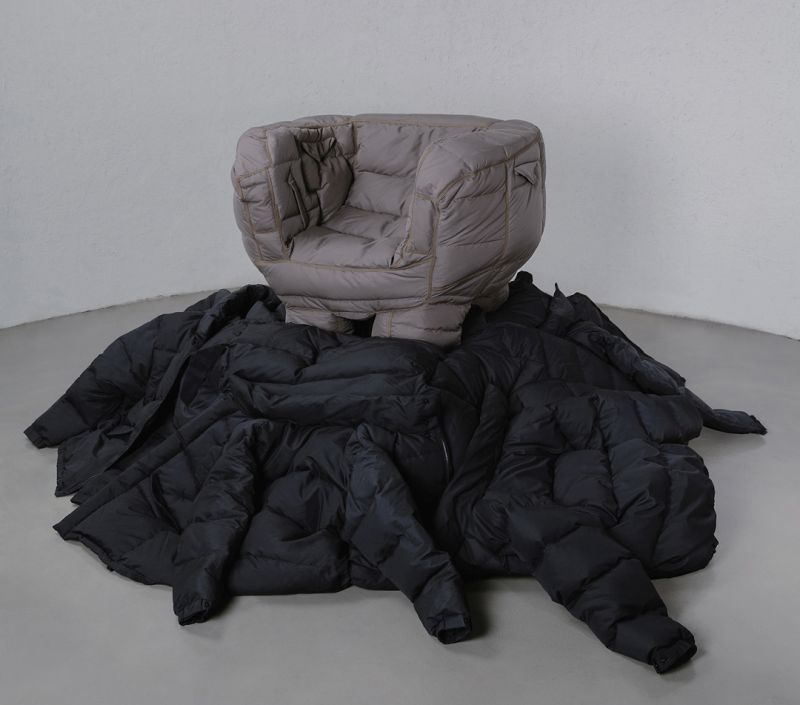 Jinyeong Yeon Turns Unsold Puffer Jackets into Unique Padded Chairs 