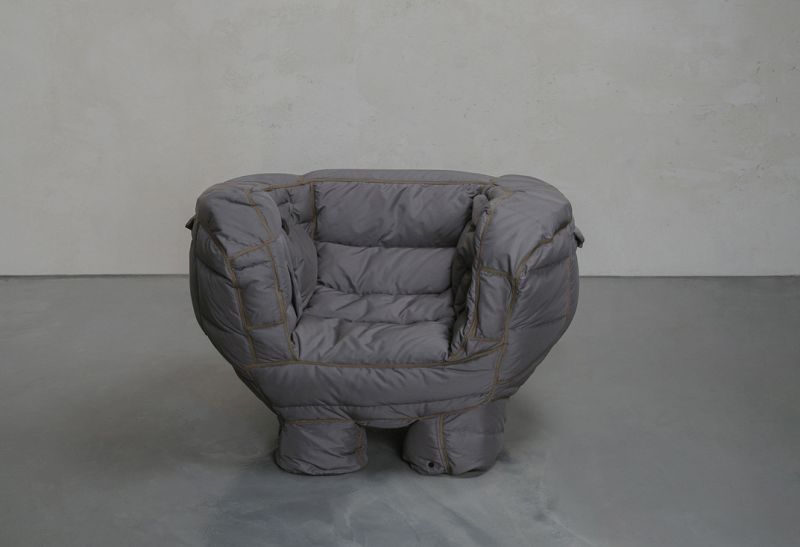 Jinyeong Yeon Turns Unsold Puffer Jackets into Unique Padded Chairs 