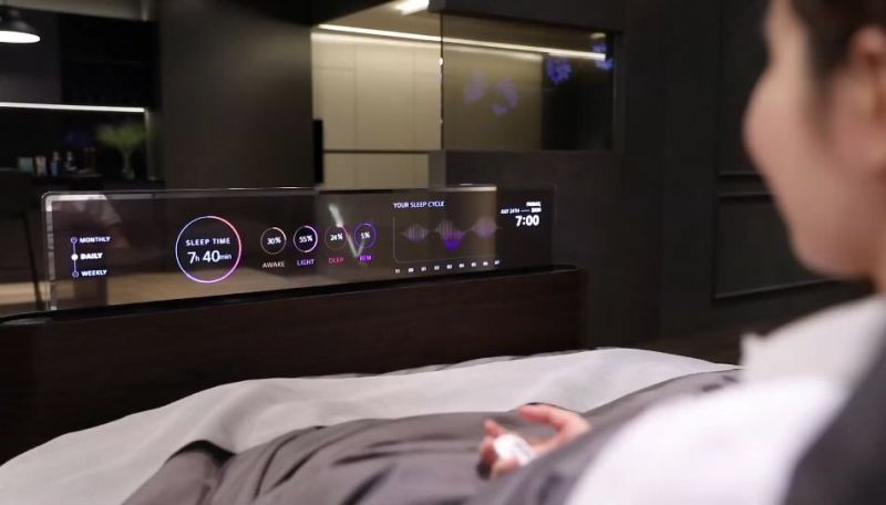 LG Envisions Smart Bed with Built-In Transparent OLED Display