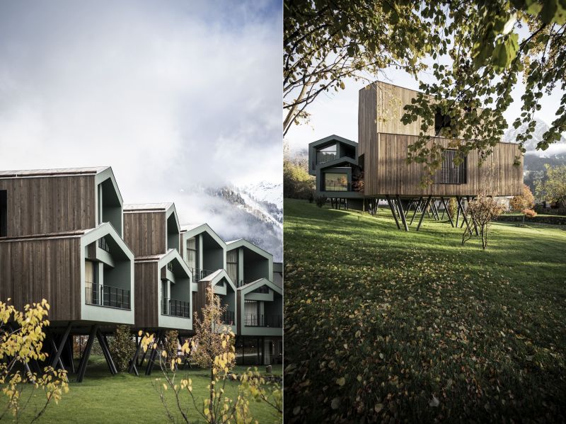 NOA* Designs New Treehouse Cabins on Stilts at Parc Hotel Florian