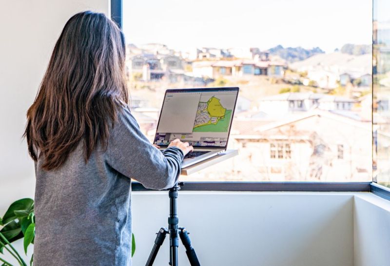 Tripod Standing Desk by Intension Design is Ideal for Work from Home