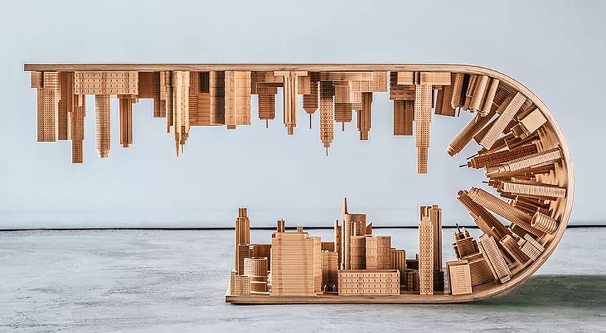 Wave City Inception Table by Stelios Mousarris