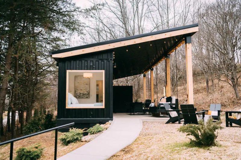 Lilypad is a Shipping Container Vacation Rental Home in Logan, Ohio