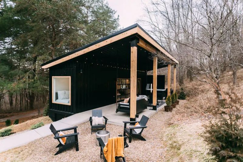 Lilypad is a Shipping Container Vacation Rental Home in Logan, Ohio