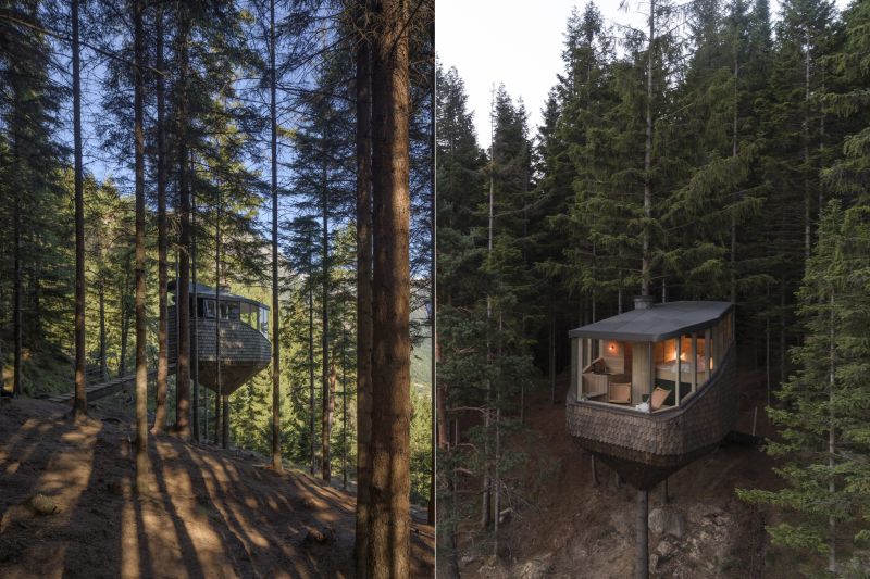 Woodnest Treehouse Built by Helen & Hard is Available for Rent