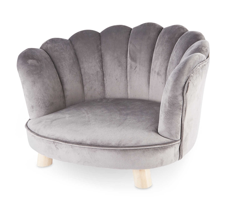 Velvet scallop chair cheap aldi