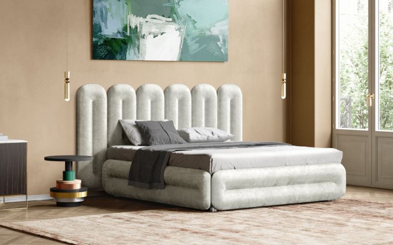 Bretz Creole Bed Features Modular Headboard You Can Alter Whenever in white