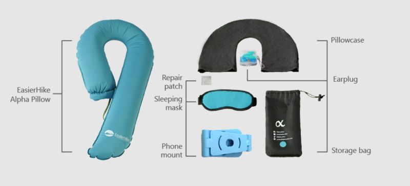 EasierHike Alpha Neck Pillow Comes with Phone Holder