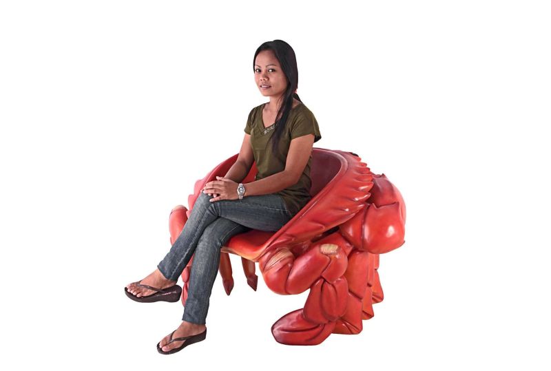 Giant King Crab Sculptural Lounge Chair by Design Toscano