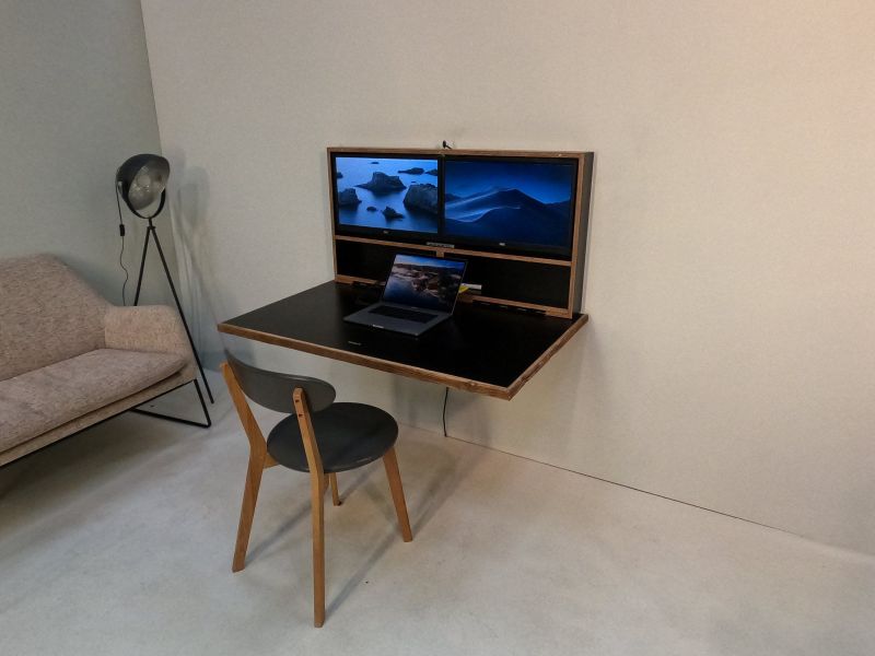 Pith & Stem Comes Up with DropTop Wall-Mounted Drop-Down Desk