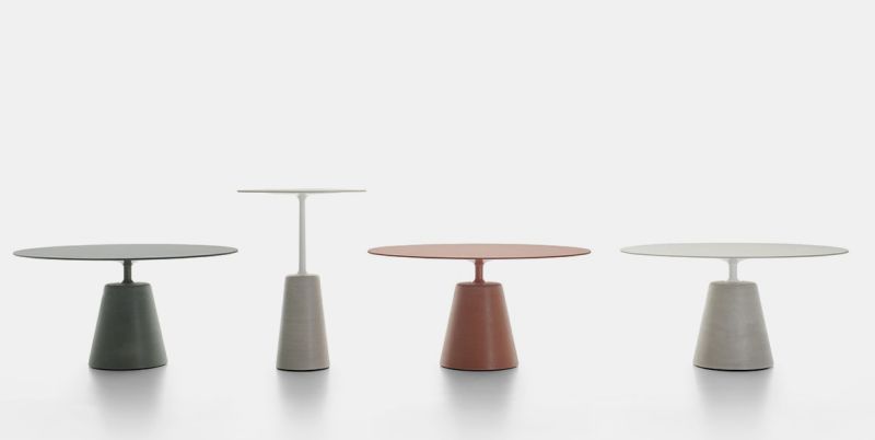 Rock Table by MDF Italia Combines Innovative Materials Harmoniously