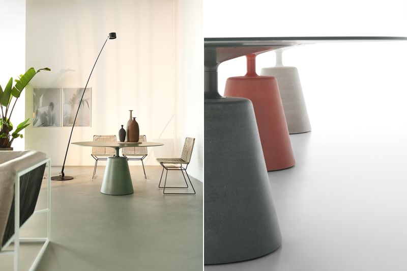 Rock Table by MDF Italia Combines Innovative Materials Harmoniously