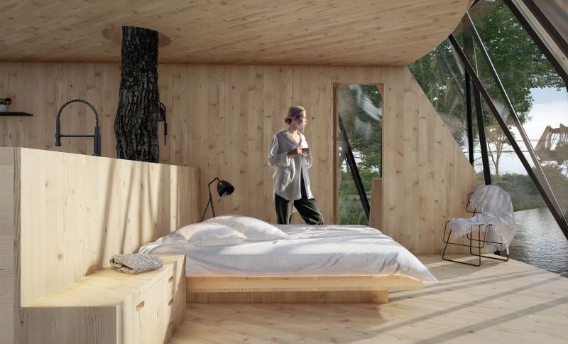 VBo Conceives Treehouse with Unique Foiling Façade 