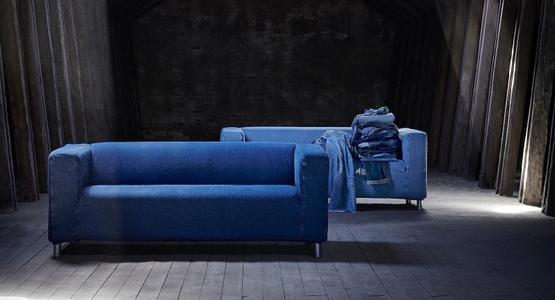 IKEA and MUD Jeans Recycle Used Denim To Make Covers For Klippan Sofa