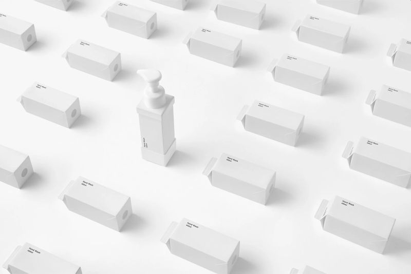 Nendo paper carton soap dispenser 