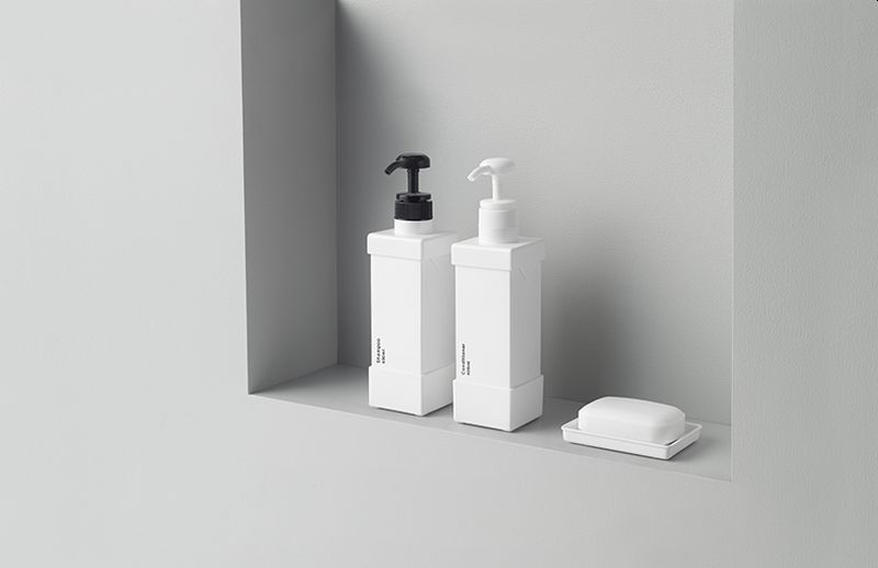 Nendo carton soap dispenser