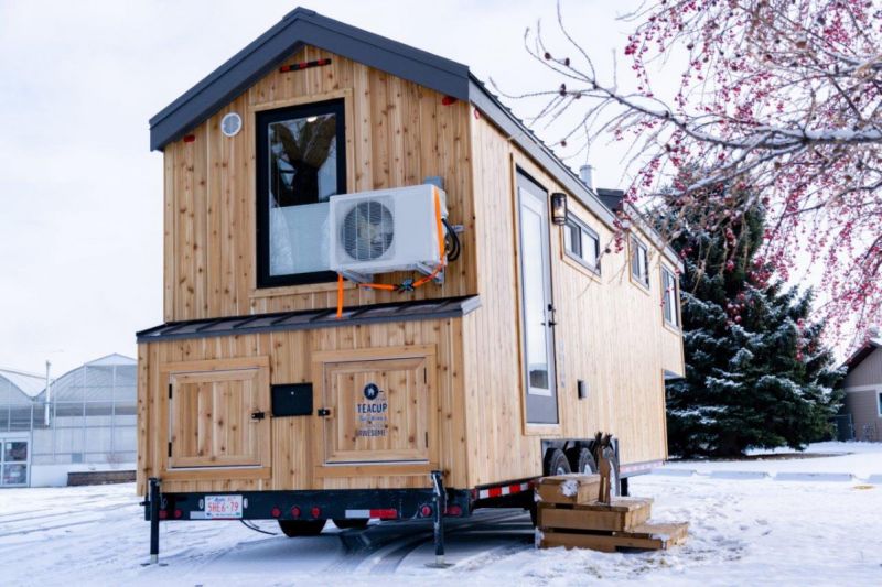 The Phoenix by Teacup Tiny Homes Features Overhanging Loft Bedroom