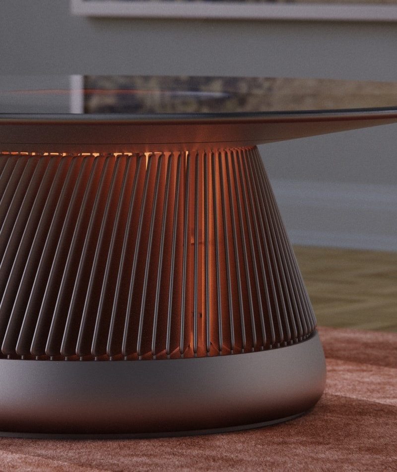 Industrial Craft’s The Hearth is a Electric Fireplace Disguised as Coffee Table