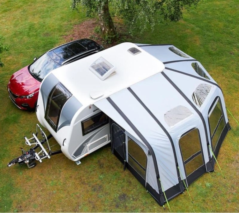 PRIMA Discovery Air Awning Adds Usable Space to Bailey Caravans