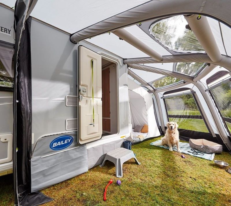 PRIMA Discovery Air Awning Adds Extra Space to Bailey Caravans