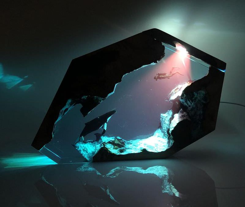 How to make this beautiful Epoxy Resin lamp - Epoxy Resin lamp Art