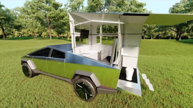 Stream It’s CyberLandr Transforms Tesla’s Cybertruck Into Tiny House