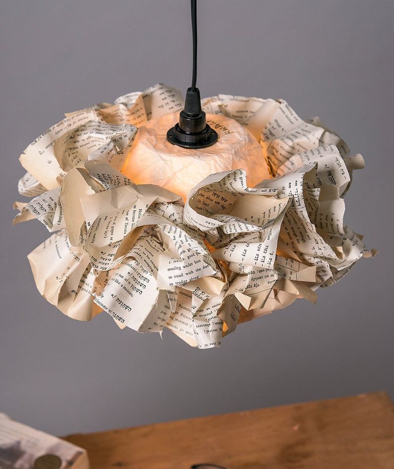 Eco-Friendly Book Paper Lamp